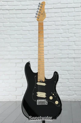 Schecter MV-6 Electric Guitar - Gloss Black with Maple Fingerboard - Image 1 of 4