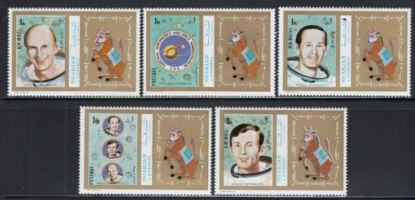 SHARJAH Apollo 17 MNH 套装 — 第 1/1 张图片