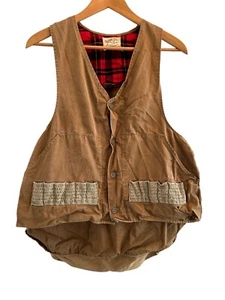 Vintage Duxbak Canvas USA Made Hunting Vest Game Pouch Ammo Holder Upland Poplin - Picture 1 of 10