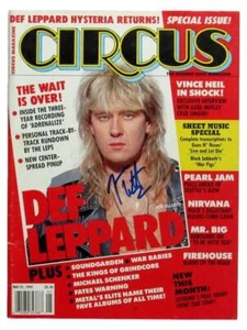 Joe Elliot Autographed May 31, 1992 Circus Magazine Def Leppard JSA - Picture 1 of 3