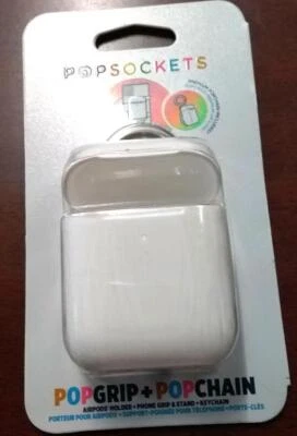 Pop sockets Airpod Holder Pop Grip & Pop Chain Combo - White NWT - Image 1 of 2