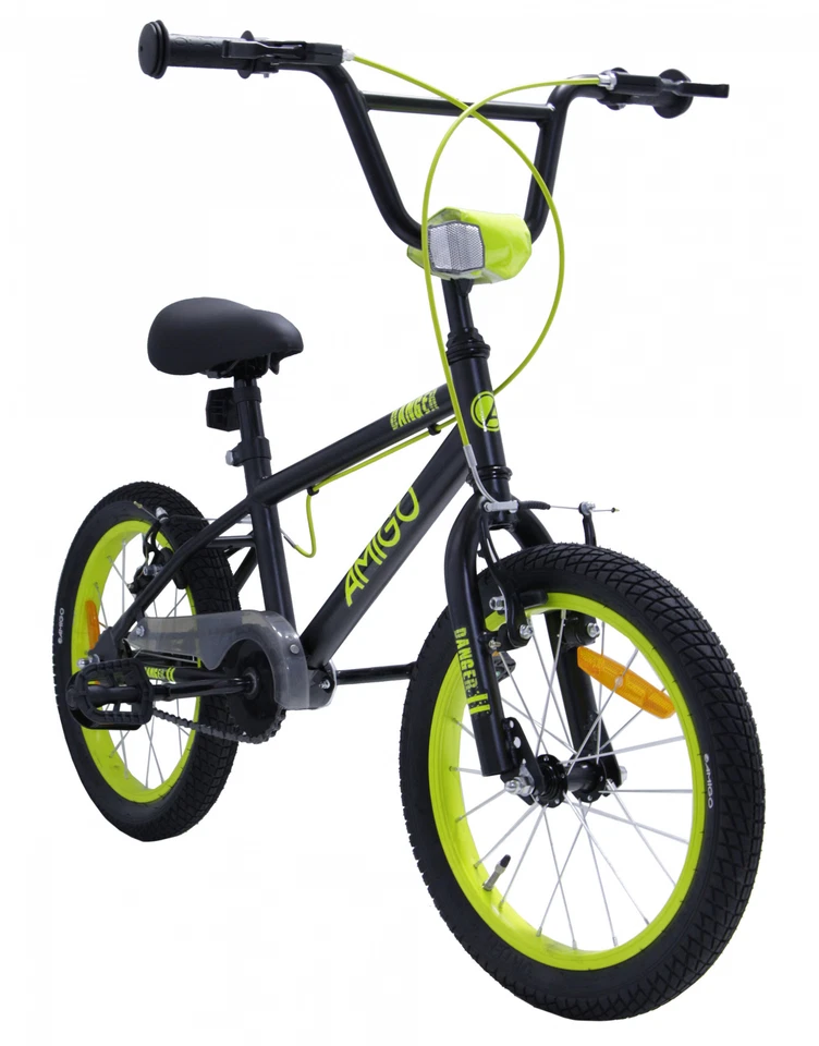 16 Zoll Kinderfahrrad Jungenfahrrad Kinder Kinderrad Bike Fahrrad BMX Gelb - Bild 1 von 4