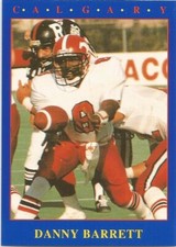 1990 JOGO CFL DANNY BARRETT CALGARY STAMPEDERS #31 (UNI OF CINCINNATI)  QB