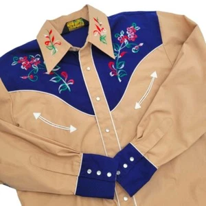 Vintage RARE EUC 70's Bar M Rancher Western Shirt Sm-Med (?) No Size Tag - Picture 1 of 10