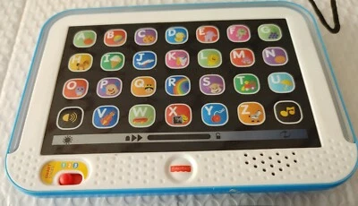 Fisher Price Blue Smart Stages Laugh & Learn Alphabet Tablet 2014 Nice Used - Image 1 of 2