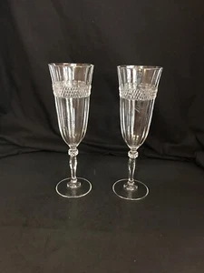 2 -Annecy Cristal Darques Durand Champagne Flute  Wedding Toasting Glasses - Picture 1 of 3