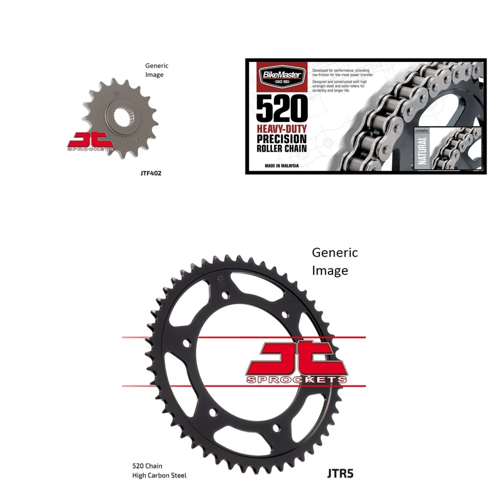 Kit de piñón 520H cadena natural, delantero y trasero para APRILIA 650 Pegaso 1998-2004 Foto 1 de 4