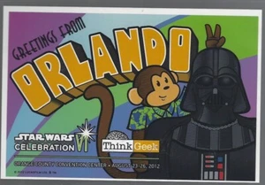 Star Wars CELEBRATION VI Think Monkey GREETINGS FROM ORLANDO postcard (2012) - Picture 1 of 2