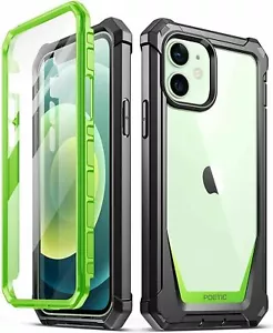 Funda poética de doble capa para teléfono verde a prueba de golpes para iPhone 12/iPhone 12 Pro - Imagen 1 de 7
