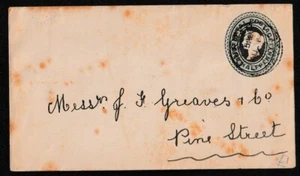 Cubierta de papelería postal verde MALTA QV 1/2d a Pine Street con CDS de 1896 - Imagen 1 de 2