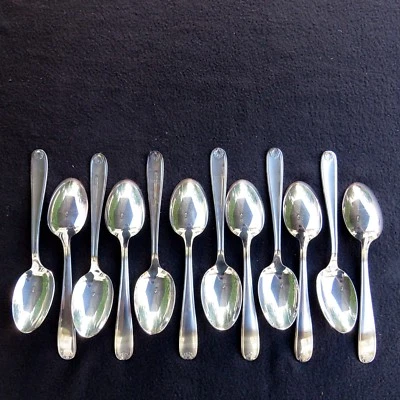 CHRISTOFLE 12 Cucchiai In Metallo Argentato Modello Conchiglia Bérain 5 - Immagine 1 di 4