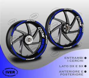 Adesivi cerchi moto yamaha tracer 900 bianchi e blu - Picture 1 of 2