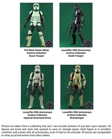 Star Wars Black Series 6 In Action Figures Archive Imperial Troopers (LOOSE) Cover