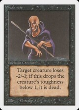 Weakness Unlimited HEAVILY PLD Black Common MAGIC THE GATHERING CARD ABUGames