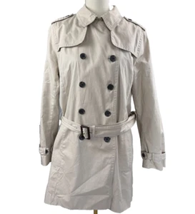 Banana Republic Tan Double Breasted Belt Trench Coat Jacket Womens XL - Picture 1 of 12