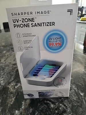 Cargador desinfectante de teléfono SHARPER IMAGE UV zona limpia portátil nuevo en caja Foto 1 de 3