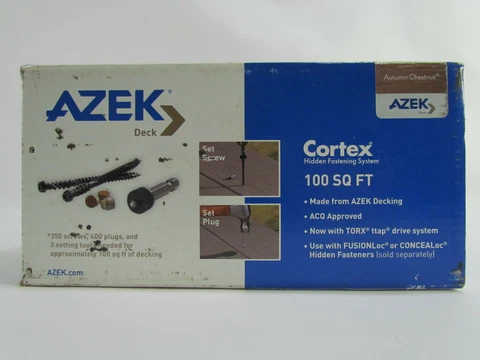 CTX100SFCT AZTEK CORTEX Self Fastening System Screws 2-1/2"  Autumn Chestnet Cover