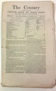 Front page Lincoln election results Thursday November 8 1860 The Century table - Picture 1 of 12