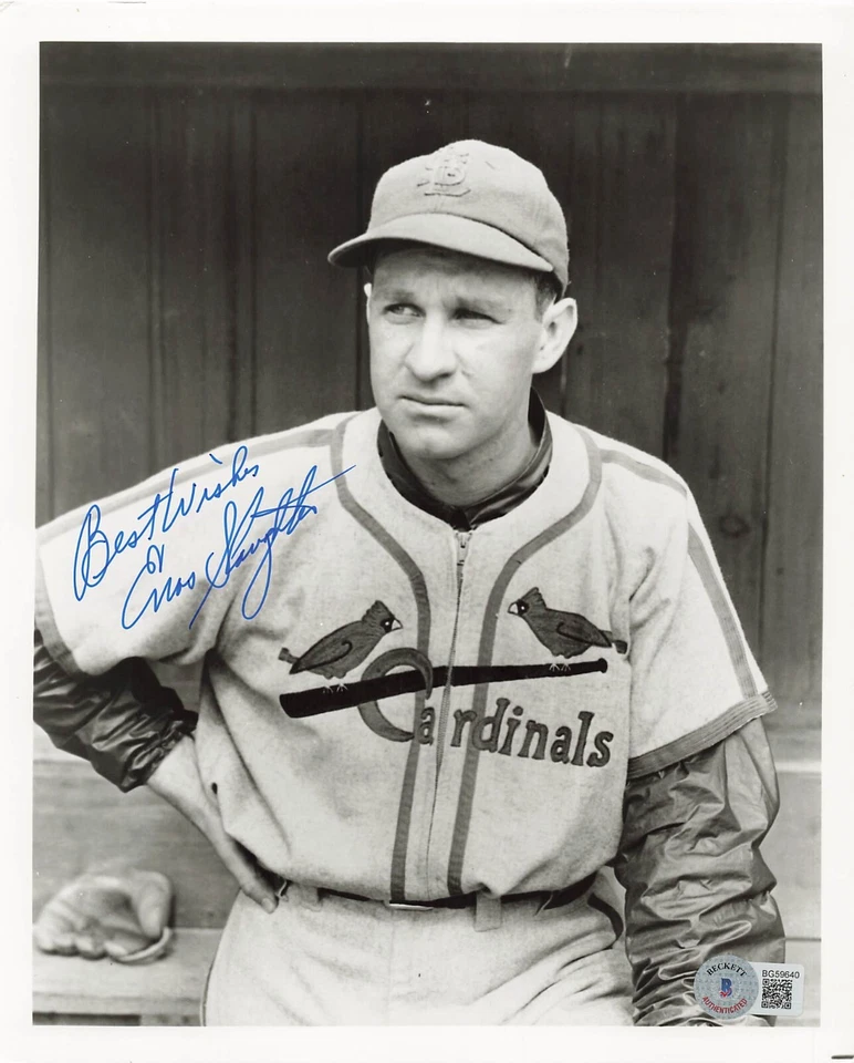 Enos Slaughter Signed 8x10 Photo St Louis Cardinals (BAS BG59640) - Image 1 of 1