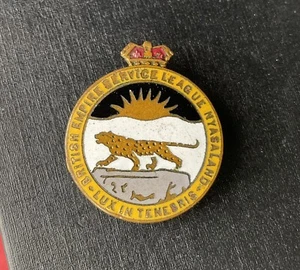 Vintage British empire Service League Nyasaland Enamel Badge Africa Military - Picture 1 of 9