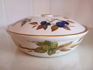 Cazuela cubierta redonda Royal Worcester England Evesham tapa para hornear plato para servir - Imagen 1 de 15
