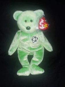 TY Beanie Original Baby - KICKS 1999 - der Fußballbär mit Fehlern, RAR - Bild 1 von 7