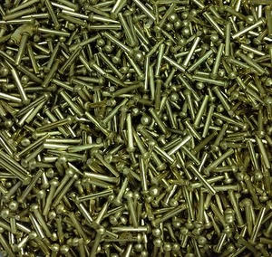 1/16 x 1/2 brass rivets round head snap head - Picture 1 of 2