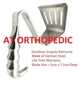 Davidson Large Scapula Retractor Wide Blade 5cm x 7.5cm Deep German Steel CE - Imagen 1 de 4
