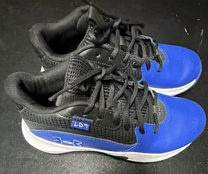 Under Armour Lockdown 6.5 BLU/BLK Junior Basketball Shoes 3028513-401 Used - Picture 1 of 11