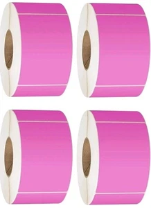2-5/16 Zoll x 4 Zoll Thermoetiketten [5 Rollen à 250 Aufkleber] Magenta - Bild 1 von 2