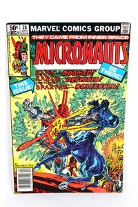 Micronauts #28 Newstand UPC Doomed Defeated Destroyed Comic Marvel Comics F- - Picture 1 of 3