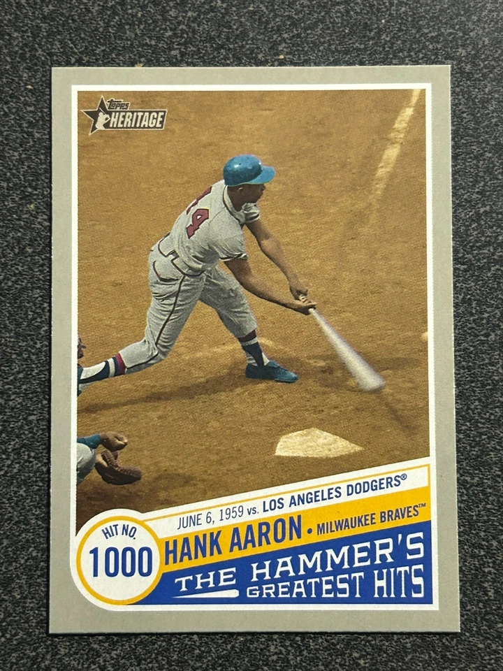 Topps Heritage Hank Aaron The Hammer's Greatest Hits Insert 2019 #THGH-13 Foto 1 de 1