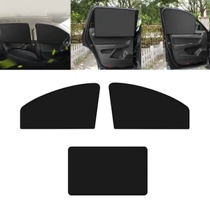 3Pcs Magnetic Car Window Sunshade Foldable Cover Visor Privacy Curtain for Truck - Picture 1 of 7