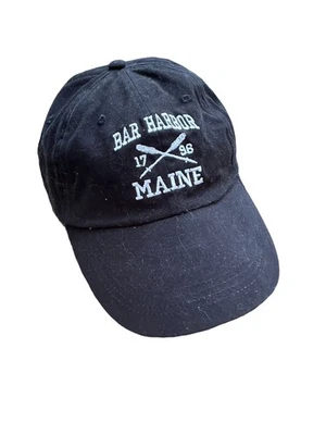 Gorra de béisbol Bar Harbor Maine negra viaje náutico Foto 1 de 4