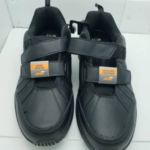 Scarpe da passeggio Avia uomo V-Strap sneakers taglia 11,5 W pelle nera memory foam - Foto 1 di 8