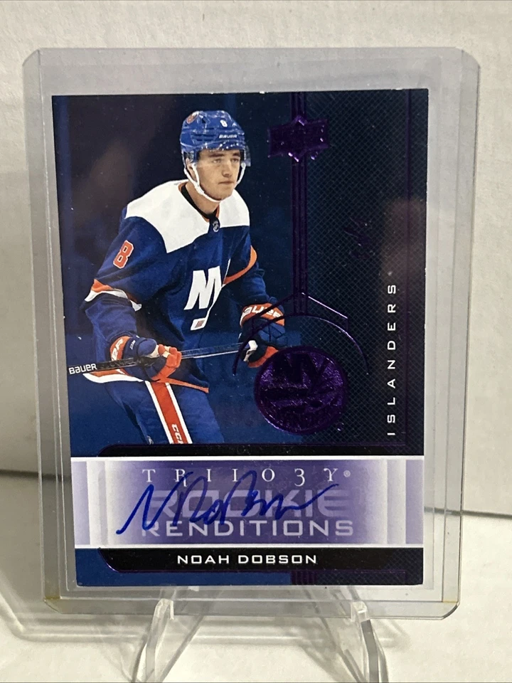 Noah Dobson Islanders/Montreal 2019-20 UD Trilogy 1/1 Rookie Renditions Auto - Image 1 of 4