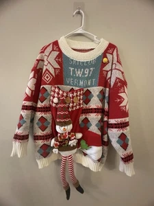 Weihnachtspullover Damen Unikat Handarbeit - Bild 1 von 5