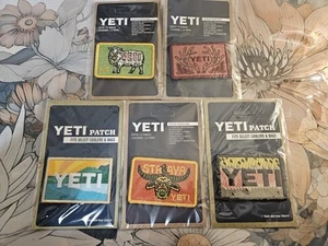 5x New Yeti patches Sunrise, Straya, Wild Vine Antlers, NZ Sheep, Rainbow Trout - Picture 1 of 7