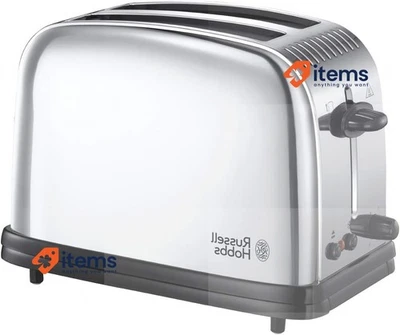 Russell Hobbs Vittoria Acciaio Inox Tostapane Per 2 Fette 6 Veloce Burning Lvl - Immagine 1 di 3