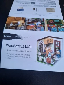 Rolife DIY Miniature Dollhouse Kits Warm Dining Room Craft Kit Model House Craft - Picture 1 of 3