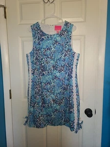 NWT Lilly Pulitzer Mila Stretch Dress  Size 16 In Light Aqua Spritz #003516 - Picture 1 of 16