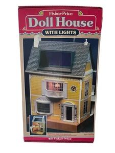 Vtg 1981 Fisher Price Dollhouse With Lights #280 NOS Open Box New Loving Family - Picture 1 of 15