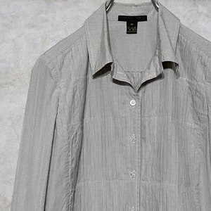 LOUIS VUITTON blouse pleats gray check S equivalent F/S from Japan - Picture 1 of 10