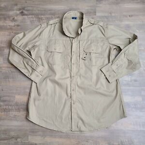 NWOT Propper Tactical Shirt Mens XL Tan Button Front Poly Cotton Outdoor