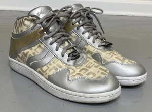 SKAZZ by Sansha Men’s DANCE SNEAKERS 11M Ivory Silver Leather High Tops Street - Picture 1 of 16