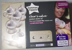 Tommee Tippee Closer to Nature Newborn Baby Bottle Feeding Starter Set Anti-Col - Picture 1 of 4