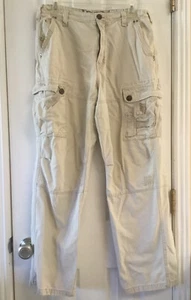 Iron Cargo Pants Boys Size 20 Straight Khaki Lt Tan Beige - Picture 1 of 7