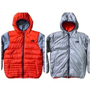 The North Face Boys Sz 10 / 12 Reversible 550 Goose Down Hooded Puffer Jacket