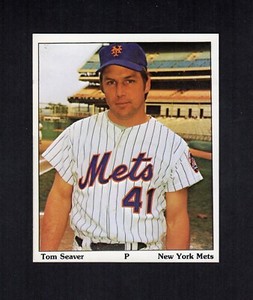 #23 TOM SEAVER, New York Mets & HOF ~ 1975 SSPC Puzzle Back 3.5"x 4.25" card