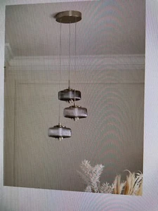 Brand Nxt Grey Matteo 3 Light Cluster Pendant RRP£140 - Picture 1 of 10